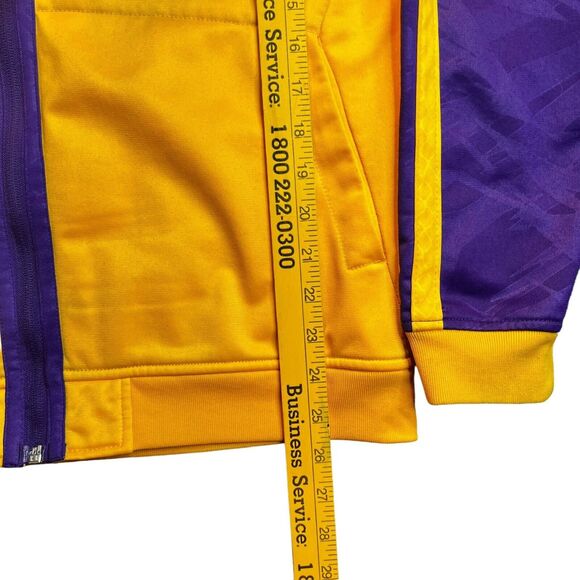 2013 Adidas Los Angeles Lakers Gold Pre Game Warm up Jacket Youth Teen XL Kobe - Picture 10 of 11
